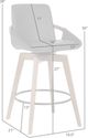 Armen Living Baylor Gray/Walnut Swivel Counter Stool-2