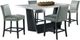 Elements International Beckley 5-Piece Black/Gray/White Counter Dining Set-0
