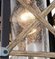 YHD Milburn Charolette Black/Gold Clear Seeded Glass 1-Light Exterior Lighting-4