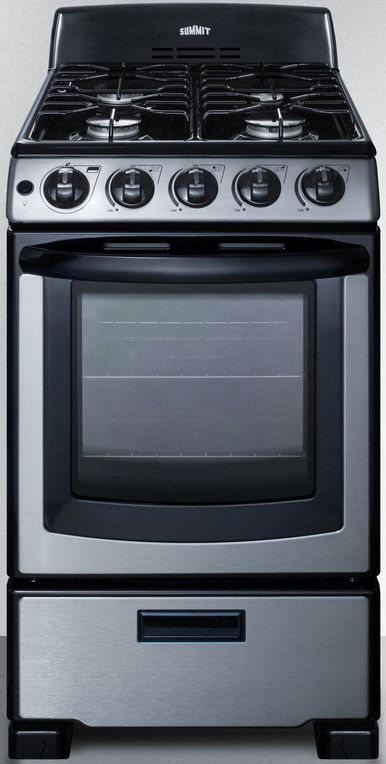 Summit® 20" Stainless Steel Freestanding Gas Range
