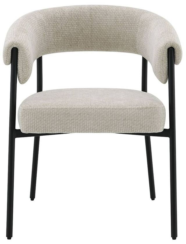 ACME Furniture Jirina 2-Piece Beige/Black Upholstered Dining Arm Chair Set-3