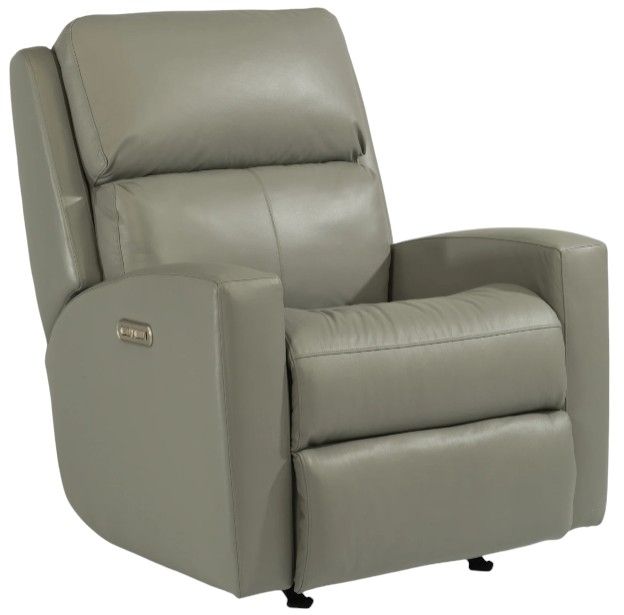 Flexsteel® Customizable Catalina Leather Power Rocking Recliner with Power Headrest-0