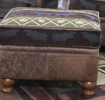 Marshfield Furniture Somerset (Leather) Taupe Non-Storage Ottoman-0