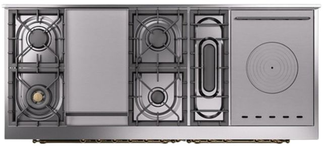 Ilve® Nostalgie II Series 60" Blue Grey Pro Style Dual Fuel Range-3