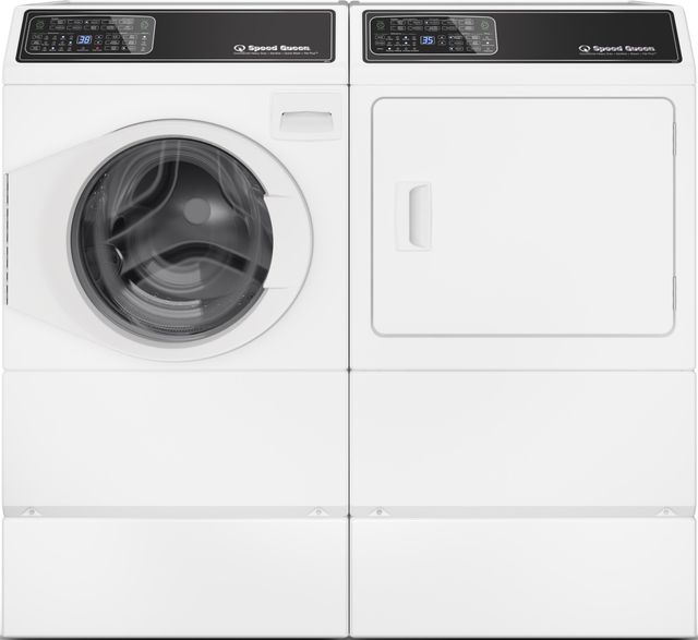 Speed Queen 27" W x 8" H White Laundry Pedestal-1