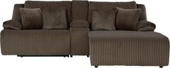 Signature Design by Ashley® Top Tier 3-Piece Chocolate Manual Reclining Right-Arm Facing Sectional and Chaise
