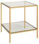 Ella Home Kayce Glass Top End Table with Royal Gold Metal Base-0