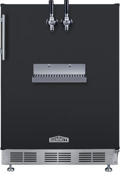 Summit® 5.3 Cu. Ft. Black Built-In Beer Kegerator