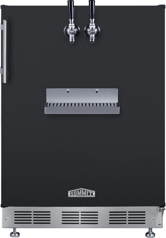Summit® 5.3 Cu. Ft. Black Built-In Beer Kegerator-0