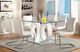 Furniture of America® Lodia 2-Piece Chrome/White Dining Side Chair Set-1