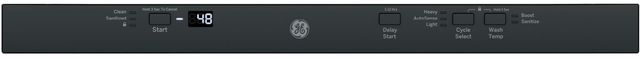 GE® 24" Black on Black Built-In Dishwasher-4