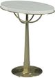 Hammary® Galerie White Marble Top Oval Spot Table with Champagne Base-0