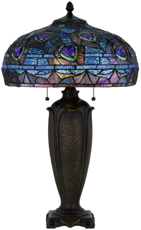 Cal® Lighting & Accessories Tiffany Dark Bronze Table Lamp-0