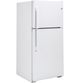 GE® 33" 21.9 Cu. Ft. White Freestanding Top Freezer Refrigerator-4