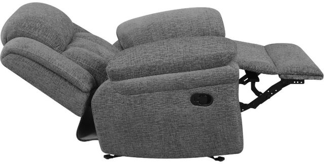 Coaster® Bahrain Charcoal Upholstered Glider Recliner-3