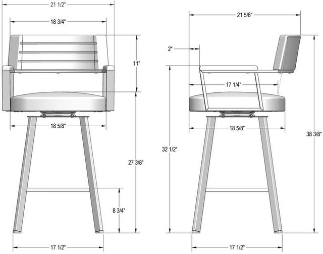 Amisco Customizable Albert Swivel Counter Stool-2