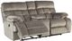 Ashley® Brassville Graystone Reclining Loveseat with Console-3