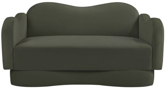Meridian Furniture Bloom Green Velvet Loveseat-1