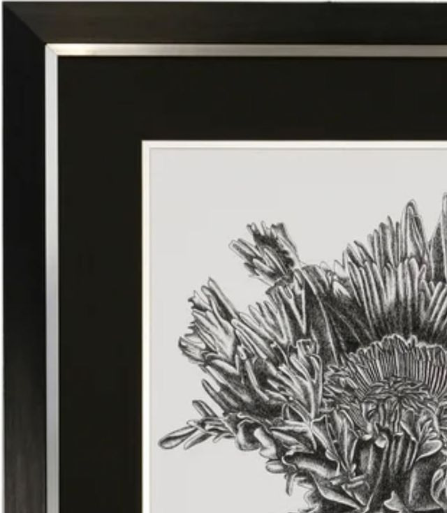 Stylecraft Black/Light Gray/White Framed Print-1