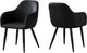 Monarch Specialties Inc. 2-Piece Black Arm Chair Set with Black Metal Legs-1