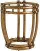 Tommy Bahama® Furniture Twin Palms Turtle Beach Glass Top End Table with Brown Rattan Base-0