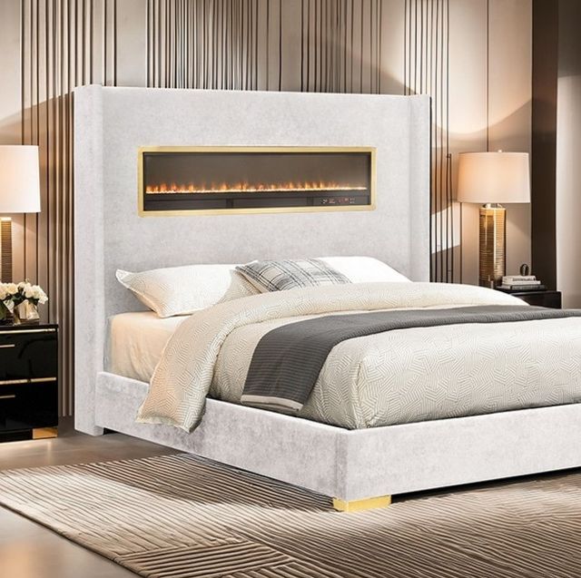 Furniture of America® Danvers White King Panel Bed-2