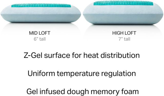 Malouf® Z Gel Dough® + Dual Z™ Gel Mid Loft Standard Pillow-4