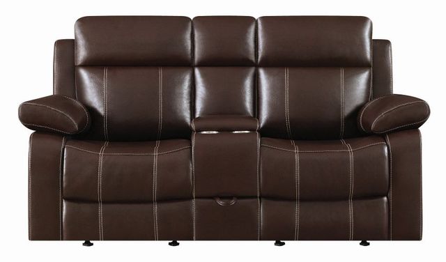 Coaster® Myleene Chestnut Double Gliding Loveseat-1