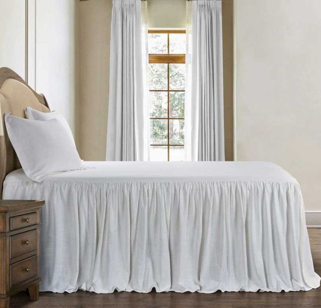HiEnd Accents Luna Washed 3-Piece White King Bedding Bundle-0