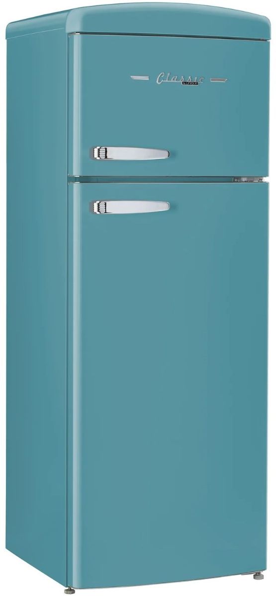 Unique® Appliances Classic Retro 22'' 7.5 Cu. Ft. Ocean Mist Turquoise Top Freezer Refrigerator-2