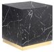 Mazin Furniture Astraia Black Faux Marble End Table with Brushed Gold Base-0