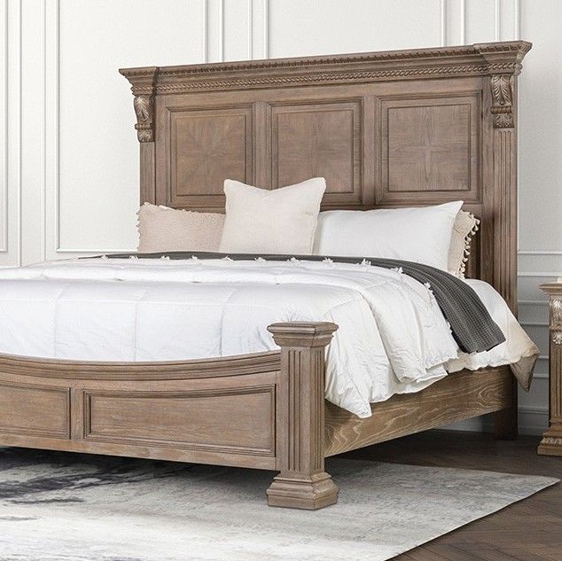 Furniture of America® Seven Oaks 4-Piece Weathered Oak Queen Bedroom Set-1