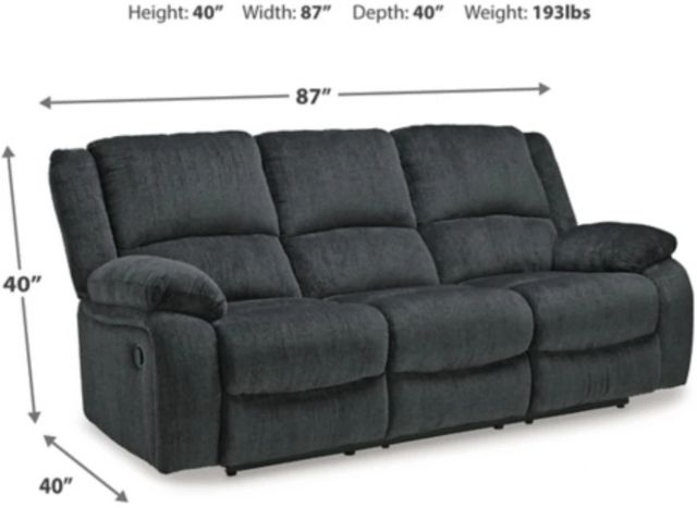 Signature Design by Ashley® Draycoll Slate Manual Reclining Sofa-2