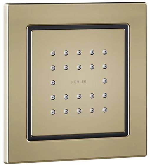 KOHLER® WaterTile® Vibrant Brushed Bronze 2.5 GPM Square 22-Nozzle Single-Function Body Spray-0