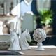 A & B Home Albinia White 10" Large Artichoke Decorative Object-3