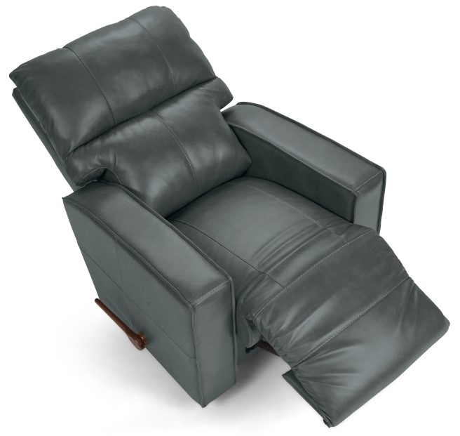 ●CLU?MOBB La-Z-Boy® Maddox Slate Leather Manual Rocking Recliner