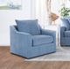 New Classic® Home Furnishings Sylvie Blue Slate Swivel Chair-1