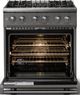 Viking® 5 Series 30" Damascus Gray Pro Style Dual Fuel (NG) Range with Polished Chrome Trim-1