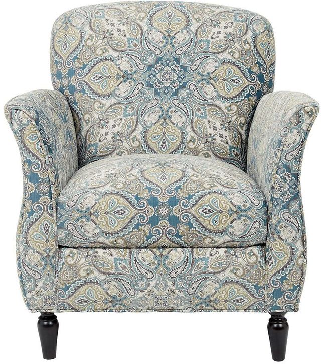 Olliix by Madison Park Blue Multi/Brown Escher Accent Chair-0
