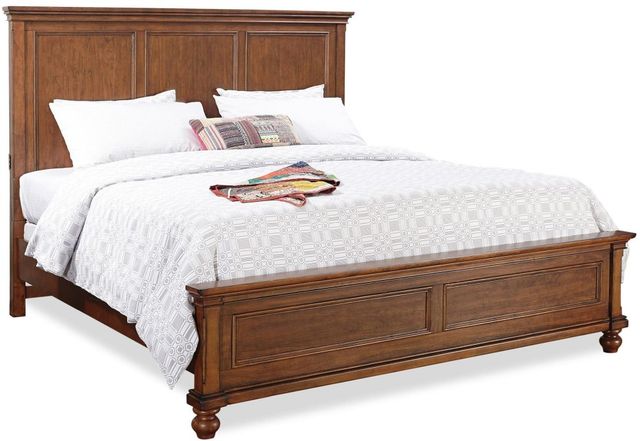 aspenhome® Oxford Whiskey Brown King Panel Bed-0