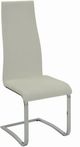 Coaster® Montclair 4-Piece White/Chrome High Back Dining Chairs-1