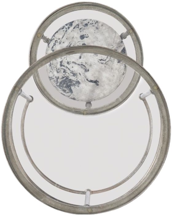 Hooker® Furniture 5889-80 2-Piece Glass Top Nesting Table Set with Champagne Base-2