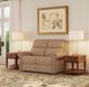 Flexsteel® Customizable Bernard Fabric Power Reclining Loveseat with Headrest and Lumbar-1