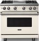 Viking® 5 Series 36" Pure White Pro Style Gas (LP) Range with Polished Chrome Trim-0