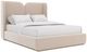 Caracole® Oblique Caracole Classic Ivory/Soft Silver Paint Gloss Queen Upholstered Panel Bed-0