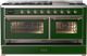 Ilve® Majestic III 60" Emerald Green Pro Style Dual Fuel Liquid Propane Range with Triple Glass Door and Copper Trim-1