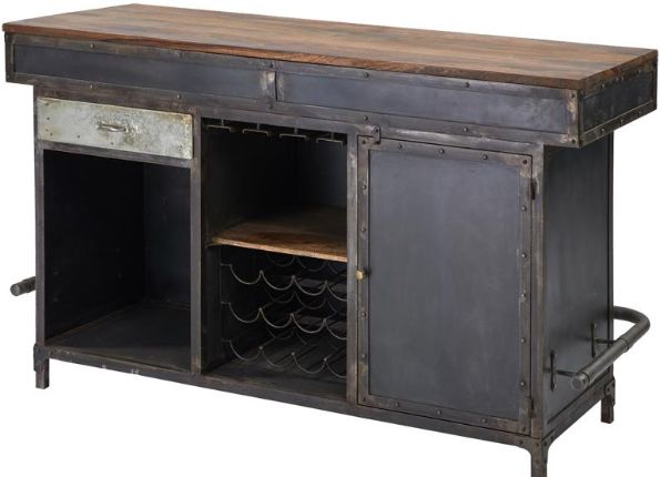 Jaipur Furniture Stelzer Bar Black Cabinet-1