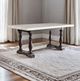 ACME Furniture Gerardo White Marble Top Dining Table with Weathered Espresso Base-3