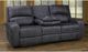 Kwality Imports Perth Blue Power Reclining Sofa With Drop Down Tray-0