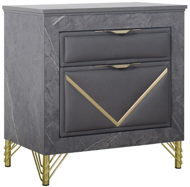 New Classic® Home Furnishings Symmetry Charcoal Nightstand-0